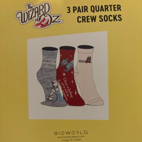 New in box Wizard Of Oz Socks 3 Pack - Picture 3 of 3